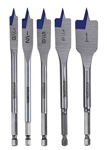 IRWIN SPEEDBOR Spade Wood Drill Bit Set, 5 Piece (88885) - style: 5 Piece Set