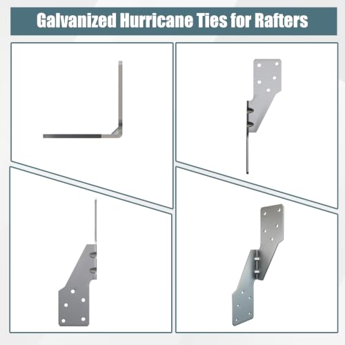 40 Pcs Right Size Galvanized Steel Hurricane Straps Tie Brackets| - size: Right Side