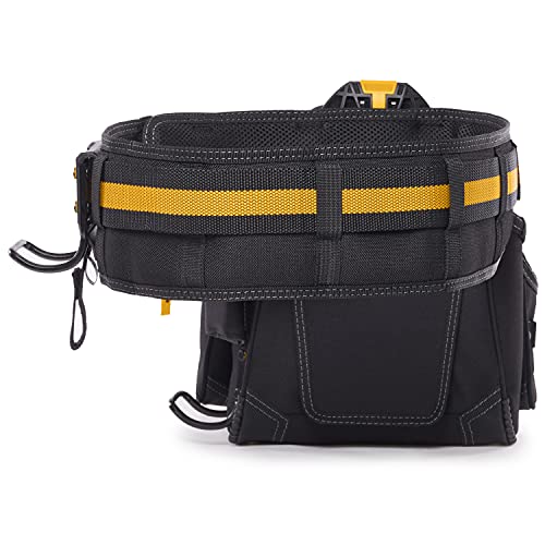 ToughBuilt ClipTech Series – 3-Piece Pro Framer Tool Belt Set, ClipTech™ Modular System with 2 Professional Pouches and Padded Belt, 1680D Heavy-Duty Construction (TB-CT-102-3P) - size: Pro Framer Rig (3 Piece)