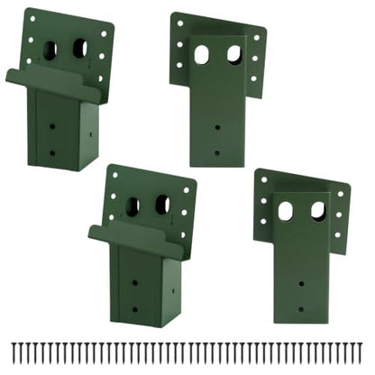 Outdoor 4"x4" Compound Angle Brackets,Deer Stand Brackets for Deer Stand, Hunting Blinds and Tree Houses - color: Green