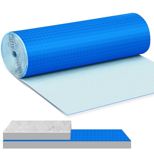 Drydiet 108 Sqft Uncoupling Membrane for Tile 1/8''(3mm), Blue - color: Blue, size: 108 Sqft