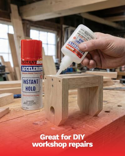 Instant Bond Super Fast Strongest Glue & Accelerator Small Kit 50ml/170g