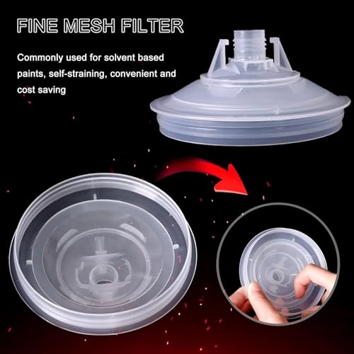Disposable Paint Sprayer Gun Cup 20 Ounce(600ML) Kit with 50 Cups and Lids System, 1 Hard Cup with Retainer Ring, 10 Plugs and 1 Paint Stirrer for Automotive Commercial Coatings - size: 20 Ounce Kit-50PCS
