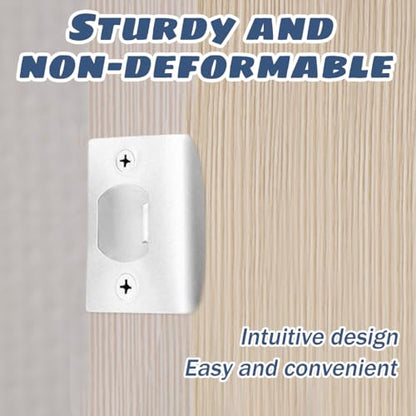 Door Strike Latch Plate Set,6 Pack,with 9 Dowel Strips
