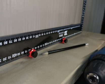 Stair Gauges for Framing Square and Rafter，Lengthen，Anti-Lost (Pair) - color: RED