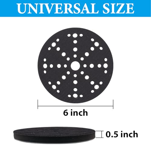 6 Inch Interface Pads Hook and Loop, 49 Holes, 2 Pack - style: Foam Interface Pad