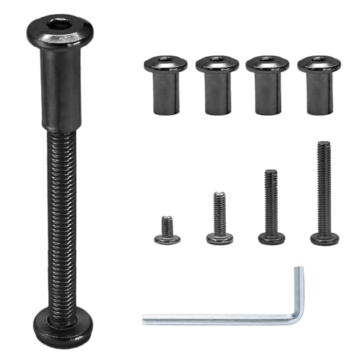 M6 Hex Drive Socket Cap Bolt Kit, Black, 30 Sets - color: Black, size: M6x16/25/35/45/55mm
