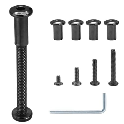 M6 Hex Drive Socket Cap Bolt Kit, Black, 30 Sets - color: Black, size: M6x16/25/35/45/55mm