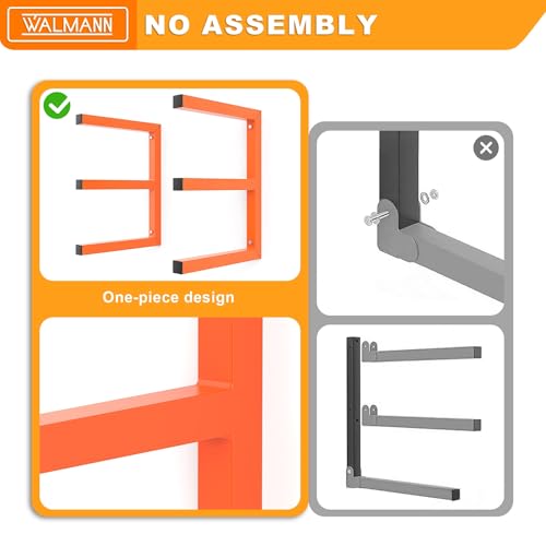 WALMANN Garage Wall Mounted Lumber Storage Rack, Overhead Lumber Rack - style: 2 Pairs