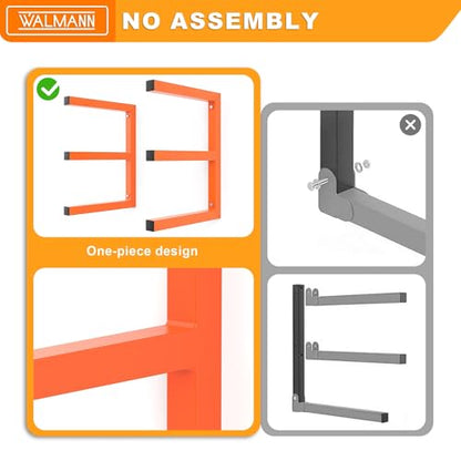 WALMANN Garage Wall Mounted Lumber Storage Rack, Overhead Lumber Rack - style: 2 Pairs