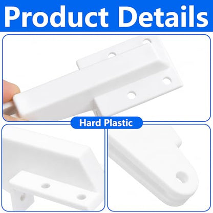 2 Pcs Door Jamb Bracket Hardware, Storm Door Closer Bracket Replacement - color: 2 White
