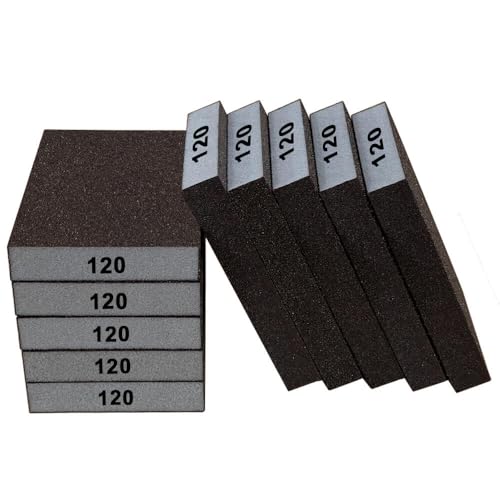 Sanding Sponge 120 Grit Sanding Block - Drywall Sanding Block for Wood - size: 120 Grit