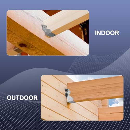 Joist Hangers 2x4 for Wood 20 Gauge Galvanized Face Mount Joist Hanger Bracket for Deck Floor Rafter Framing Ceiling - 6 Pcs - size: 2" x 4"
