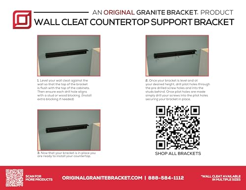 The Original Wall Cleat – Heavy Duty Support Bracket Dishwashers Sink Support Bracket Securing Countertops. – Invisible Wall Mounting Hardware for Secure,Flush Installations.(54 Inches) Aluminum - size: 54 Inch