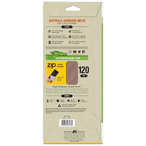 Gator Drywall Sanding Screen Mesh, 120 Grit, 4-Pack - size: 120 Grit (Fine)