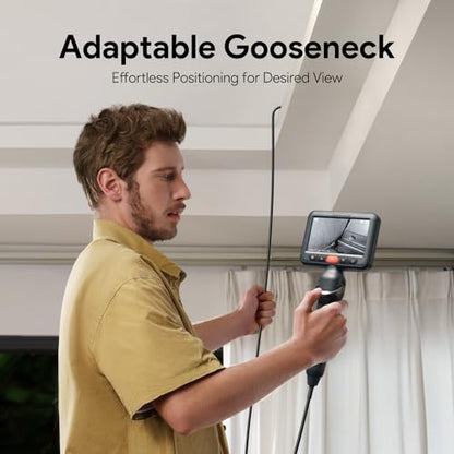 DEPSTECH 5" IPS Screen Articulating Borescope, Endoscope Camera with Light
