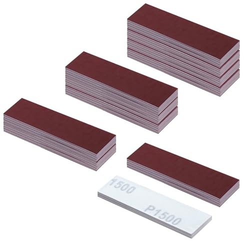 100Pcs 1500 Grit Micro Detail Sander Paper Kit 3.5" x 1.2" Hook and Loop Sandpaper Strips Detail Sander Refills Finishing Sander Paper for Wood Crafts, Tight Spaces and DIY Polishing Projects - style: 1500 Grit