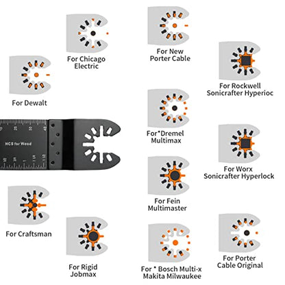Trivd Frol 200PCS Oscillating Saw Blades, Multitool Blades for Wood Plastic