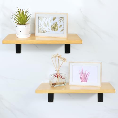 Alise 4Pcs Black Heavy-Duty L-Shaped Floating Shelf Wall Brackets - color: Black, size: (4P) 5x3.4x1.8 inch