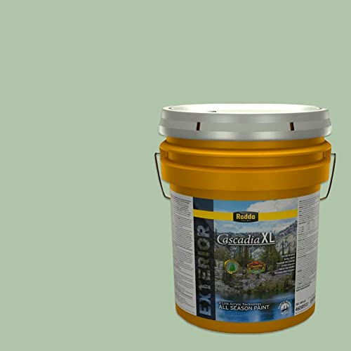 Rodda Paint CASCADIA XL Exterior Satin Paint & Primer in One, 5-Gallon, Belladonna's Leaf - color: Belladonna's Leaf, size: 640 Fl Oz (Pack of 1)