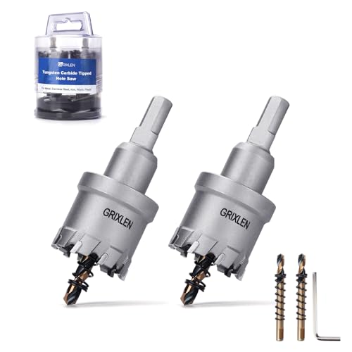 2 Pack 1-1/4”(32mm) Tungsten Carbide Tip Hole Saw with M2 Pilot bits - size: 1-1/4” (32mm) - 2 pack