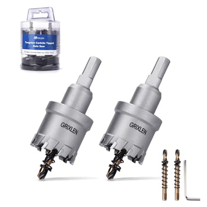2 Pack 1-1/4”(32mm) Tungsten Carbide Tip Hole Saw with M2 Pilot bits - size: 1-1/4” (32mm) - 2 pack