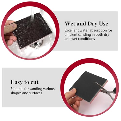 27 Pcs Sanding Sponge Block Pads, 400 Grit Fine Sandpaper Sand Paper - size: 400 Grits