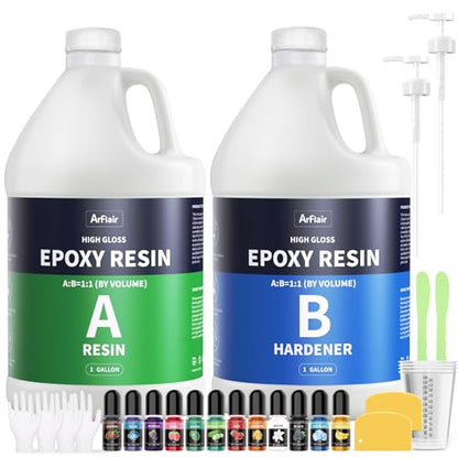 Epoxy Resin 2 Gallon Kit Crystal Clear No Yellowing No Bubble Resin - size: 2 GAL