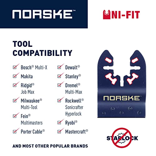 Norske Tools NOTP204 1-1/4 inch Metal Flush Cut Titanium Oscillating Multi Tool Accessory Blade - style: Titanium 1-1/4
