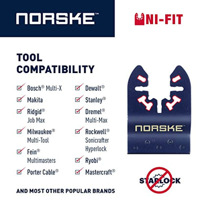 Norske Tools NOTP204 1-1/4 inch Metal Flush Cut Titanium Oscillating Multi Tool Accessory Blade - style: Titanium 1-1/4