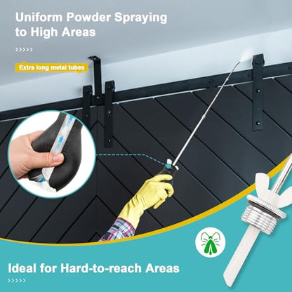 Sbestily Diatomaceous Earth Bulb Duster Powder Applicator, with Long Tubes
