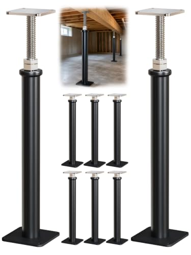 8-Pack House Floor Jacks for Leveling, 16.5" - 20.5" Adjustable Height - size: 16.5" to 20.5"