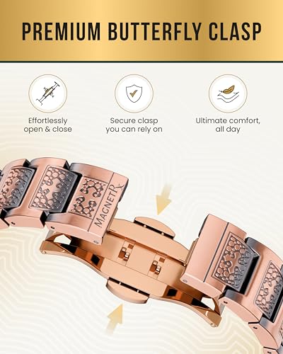 MagnetRX® EllipseMAX Copper Magnetic Bracelets for Men (Cross) - color: 5x Strength - EllipseMAX (5,000 Gauss) - Cross