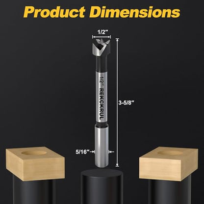 1/2 Inch Forstner Bit, 1/2" Forstner Drill Bit for Woodworking - size: 1/2 | Precision Imperial Sizing