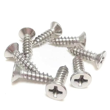 M2.2 x 16mm Flat Head Wood Self Tapping,Sheet Metal Screws,Phillips Drive Countersunk Wood Screws,304 Stainless Steel （A2-70,GB846,Plain Finish，100 Pcs - size: M2.2 x 16mm（100 Pcs）