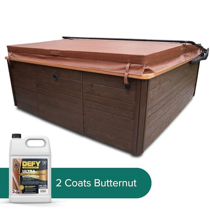 DEFY Ultra Semi-Transparent Outdoor Wood Stain and Sealer - UV & Moisture Resistant, Butternut - 1 Gallon - color: Butternut