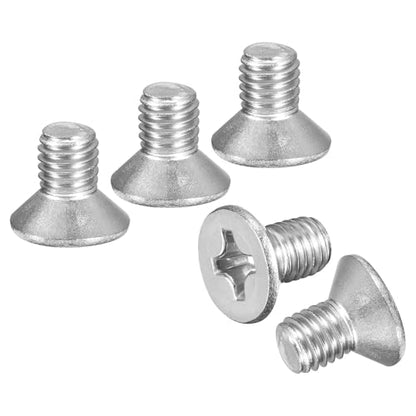 DTGN M8-1.25x12 Phillips Flat Head Machine Screw 304 Silver 10pcs - color: Silver, size: M8-1.25x12mm