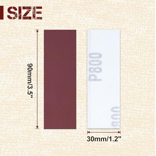 100Pcs 800 Grit Micro Detail Sander Paper Kit 3.5" x 1.2" Hook and Loop Sandpaper Strips Detail Sander Refills Finishing Sander Paper for Wood Crafts, Tight Spaces and DIY Polishing Projects - style: 800 Grit