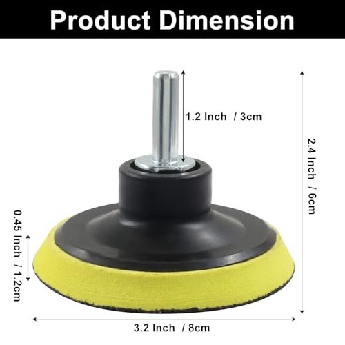3 Inch Hook & Loop Sanding Backing Pads, 2 Pack - size: 3 Inch