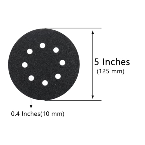 50 Pcs 5 Inch 8 Hole 80 Grit Wet and Dry Sanding Discs, Round Hook and Loop Disc Sandpaper for Random Orbital Sanders - style: 80 Grit