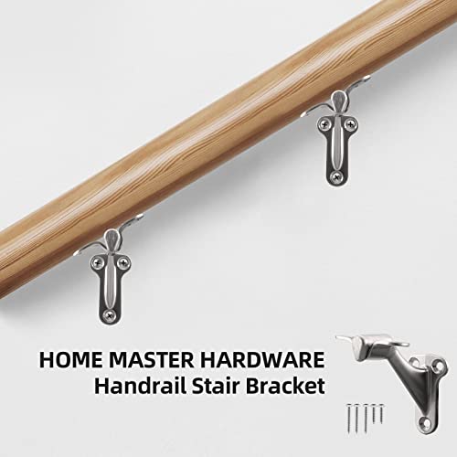 HOME MASTER HARDWARE Handrail Bracket for Stairs, Satin Nickel, 3 Pack - color: Satin Nickel, size: 3 Pack