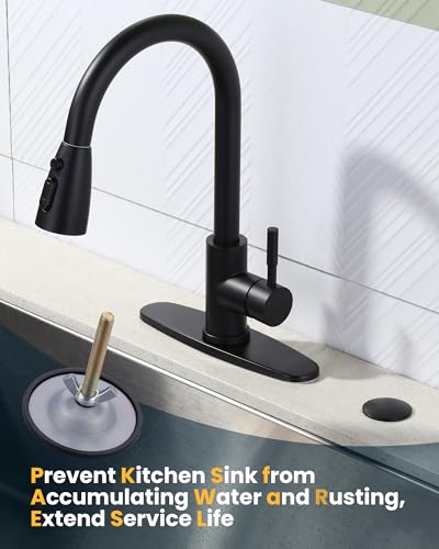 Kitchen Sink Hole Cover, Faucet Hole Cover for Kitchen Sink, Tap Hole Plate Stopper Cover Blanking Brass Metal Plug, Matte Black - color: Matte Black
