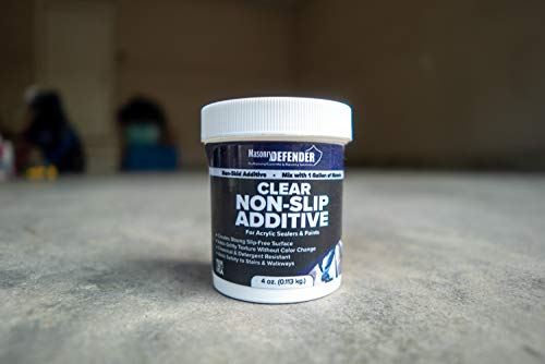 MasonryDefender Paint Additive Fine Grit 300595 - Non Slip, Clear, Floor Grip for Acrylic Sealers - 4 oz.