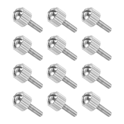 MECCANIXITY 12 Pcs M3x10mm PC Computer Case Thumbscrews, Carbon Steel Nickel Plated Knurled Thumb Screws Bolts Fasteners for Computer Cover, Motherboard, Fan, Power Supply, Silver - color: Silver, size: M3x10mm