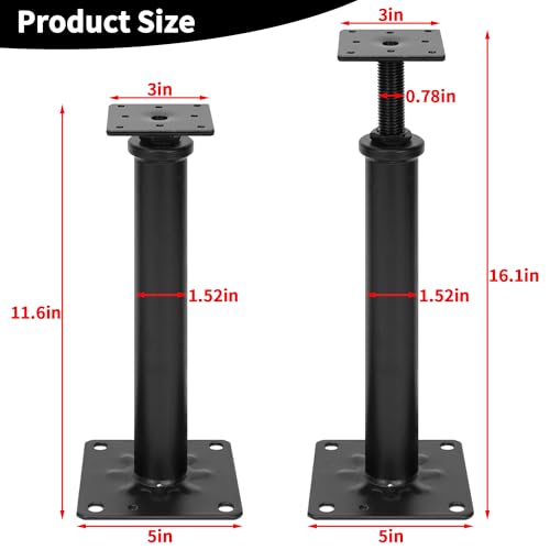 House Jacks for Leveling, Black, 4 PCS