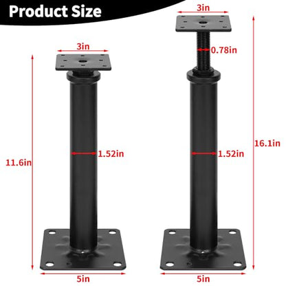 House Jacks for Leveling, Black, 4 PCS