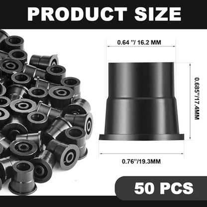 Pangda 50 Pcs Baluster Connectors for 3/4 Inch Round Balusters,Black