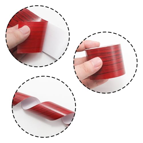 Lilaly 2 inches x 32 feet Wood Grain Repair Tape,Wood Grain Tape,Widely Used for Tables, Doors, Floor and DIY(Red Cherry) - color: Red Cherry