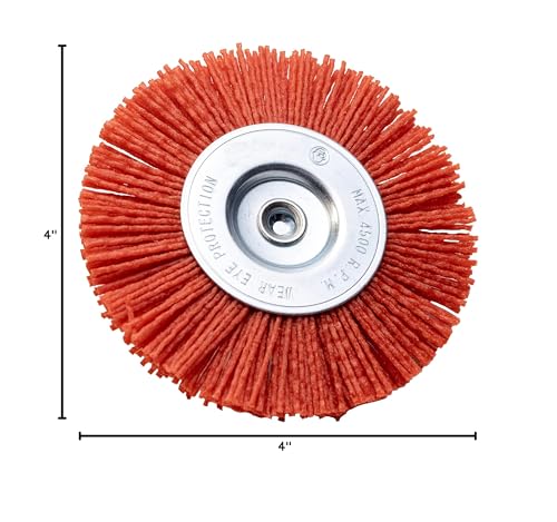 Century Drill & Tool 77441 Nylon Abrasive Radial Brush, 4", Coarse - size: 4" Coarse