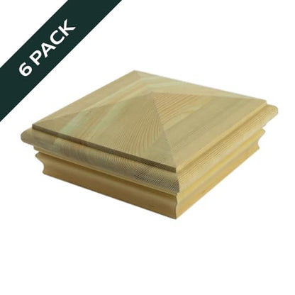 6 in. x 6 in. High Pyramid Pressure-Treated Post Cap (6-Pack)